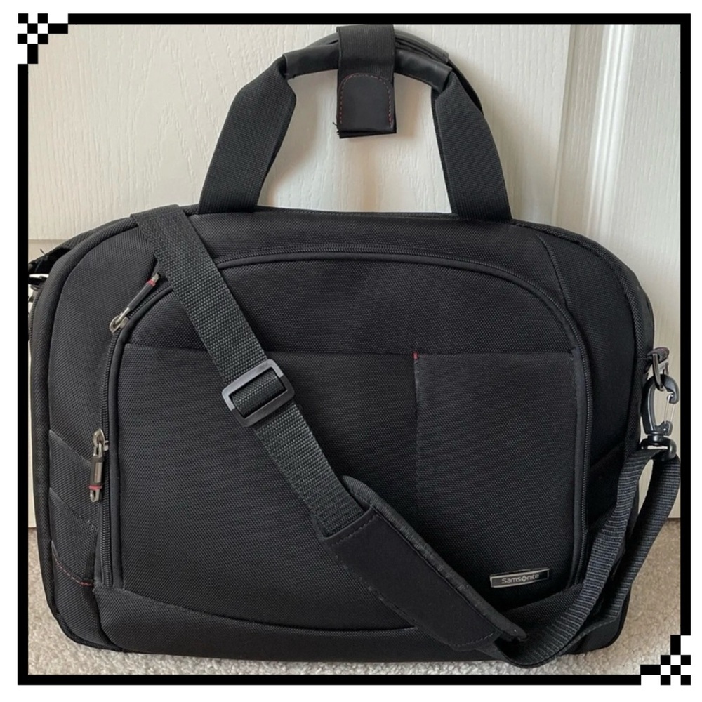 Rare Samsonite Morden Utility Laptop Messenger Bag Black OS